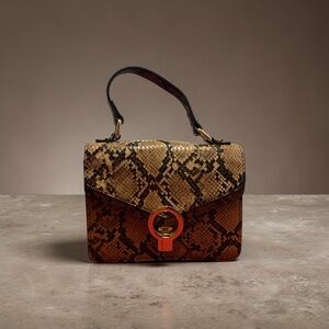 Aldo Finches Python-Print Top-Handle Women's Bag in Brown